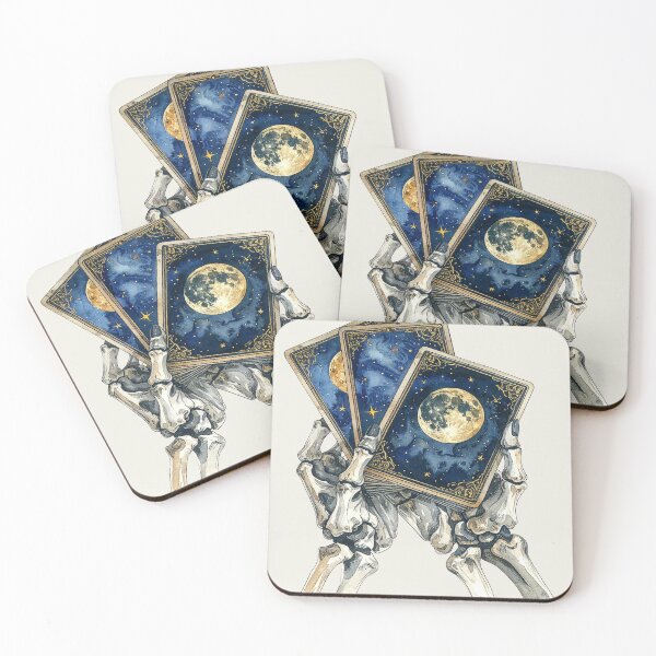 Item preview, Mystical card magic, tarot cards in skeleton hands designed and sold by LiskoDesign.