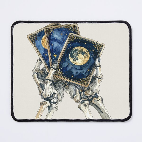 Item preview, Mystical card magic, tarot cards in skeleton hands designed and sold by LiskoDesign.