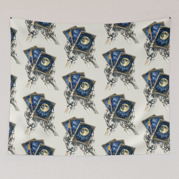 Item preview, Mystical card magic, tarot cards in skeleton hands designed and sold by LiskoDesign.