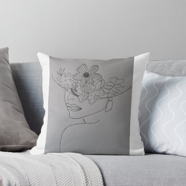Artikelvorschau, Floral Woman Line Art entworfen und verkauft von BlattundFarbe.