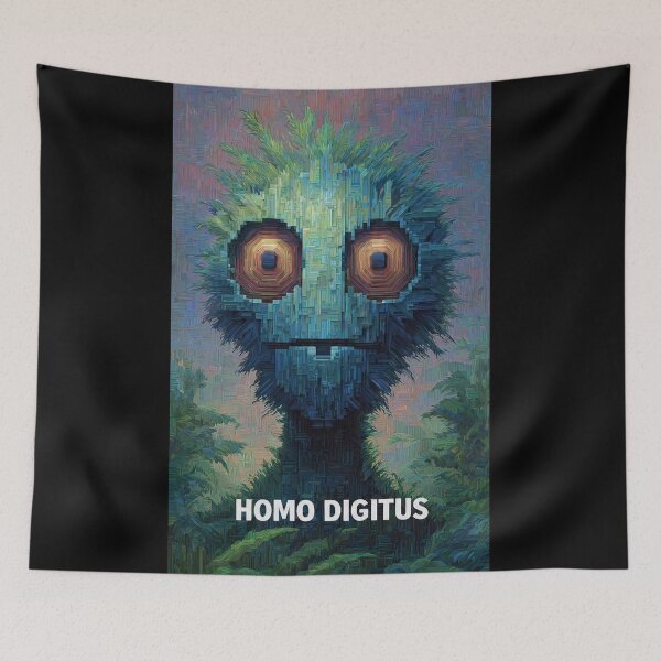 Item preview, Homo Digitus Funny Digital Creature Forest Meme designed and sold by PixelQ.