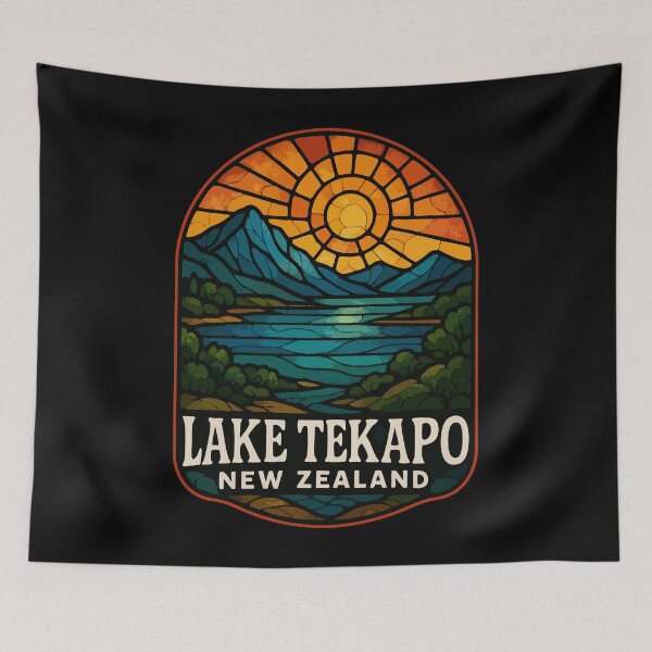 Item preview, Lake Tekapo Travel Stained Glass Art designed and sold by TomFrontierArt.
