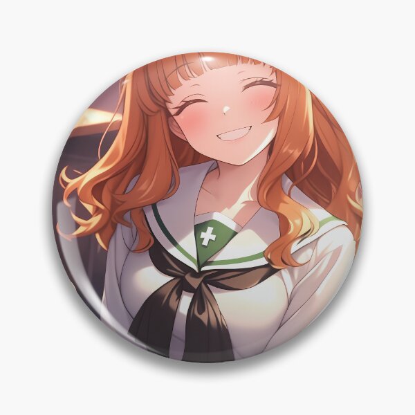 Item preview, Saori Takebe Girls Und Panzer Classroom Cute Smile designed and sold by earlobejerk.