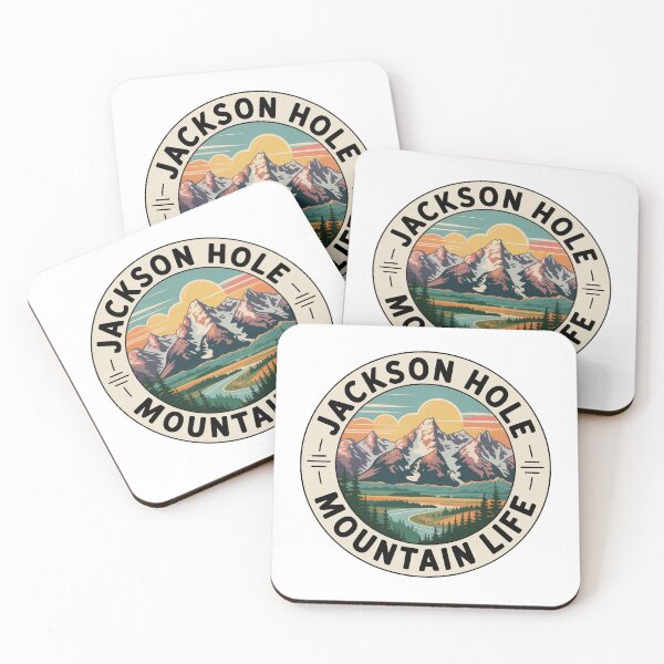 Item preview, Jackson Hole Mountain Life Travel Sticker – Grand Teton Wyoming Landscape designed and sold by pod24.
