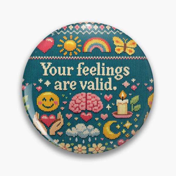 Item preview, Your feelings are valid: Aesthetic Mindfulness Knitting Pattern Design designed and sold by Mauswohn.