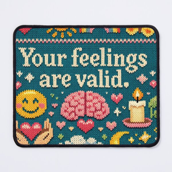 Item preview, Your feelings are valid: Aesthetic Mindfulness Knitting Pattern Design designed and sold by Mauswohn.