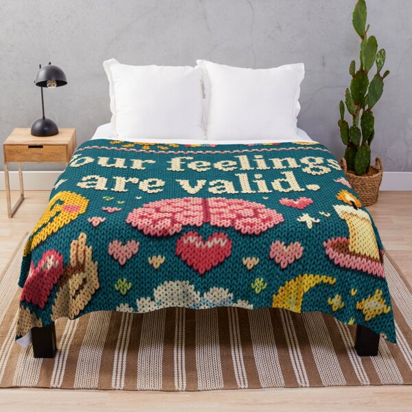 Item preview, Your feelings are valid: Aesthetic Mindfulness Knitting Pattern Design designed and sold by Mauswohn.