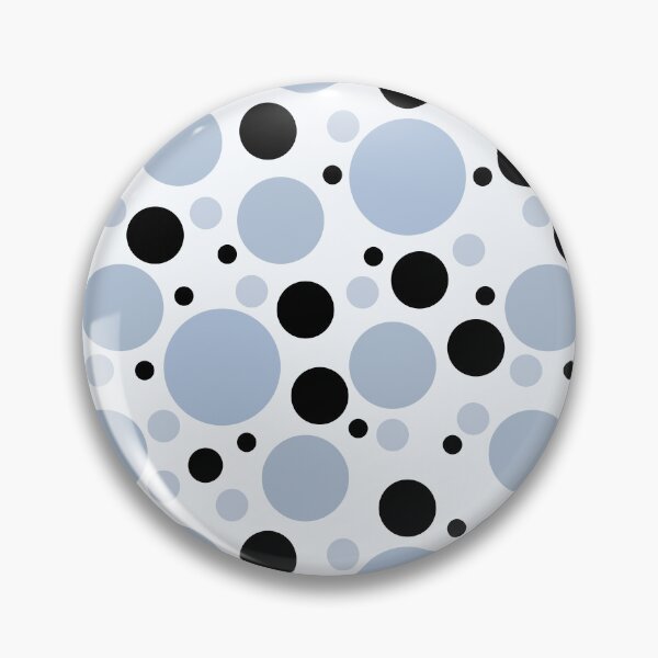 Item preview,  Abstract Random Steel Blue and Black Polka Dots on White  designed and sold by POLKAIWERX.