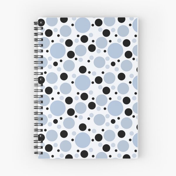 Item preview,  Abstract Random Steel Blue and Black Polka Dots on White  designed and sold by POLKAIWERX.