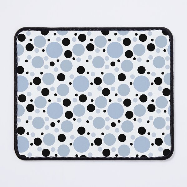 Item preview,  Abstract Random Steel Blue and Black Polka Dots on White  designed and sold by POLKAIWERX.