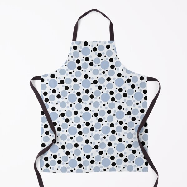 Item preview, Abstract Random Steel Blue and Black Polka Dots on White designed and sold by POLKAIWERX.