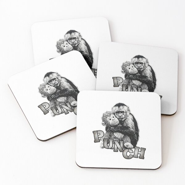 Item preview, Vintage Monkey Hug Illustration — Gritty Punch Typography | Monochrome Primate Art designed and sold by Colorful-Garden.