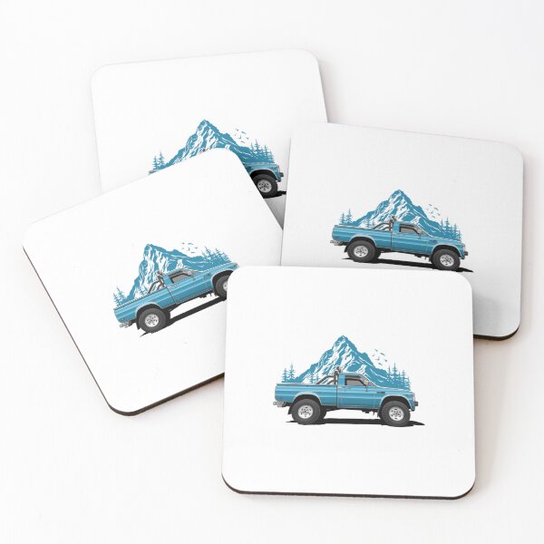 Item preview, Retro Blue Pickup Truck Mountain Escape designed and sold by Rolymacater.