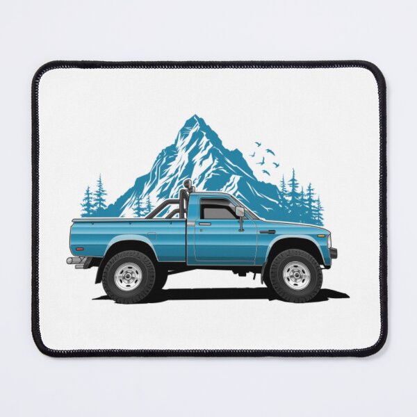 Aperçu de l'œuvre Camionnette bleue rétro Évasion de montagne créée et vendue par Rolymacater.
