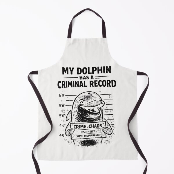 Item preview, Funny Dolphin Mugshot – Criminal Record Ocean Humor designed and sold by Pawsome Quotes.