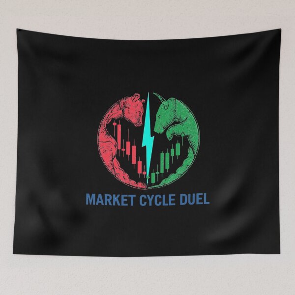 Item preview, Market Cycle Duel Bull Bear Shirt  designed and sold by KapiPrint.