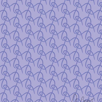 Artwork thumbnail, Abstract Threads Pattern - Bluebells by Daniel Bevis Design
