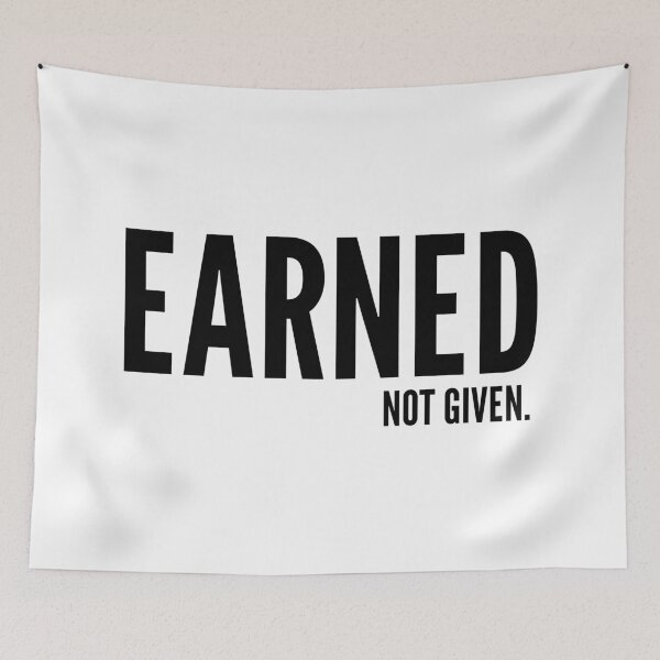 Item preview, Earned Not Given → Built, not handed designed and sold by YOU SHOP NOW.