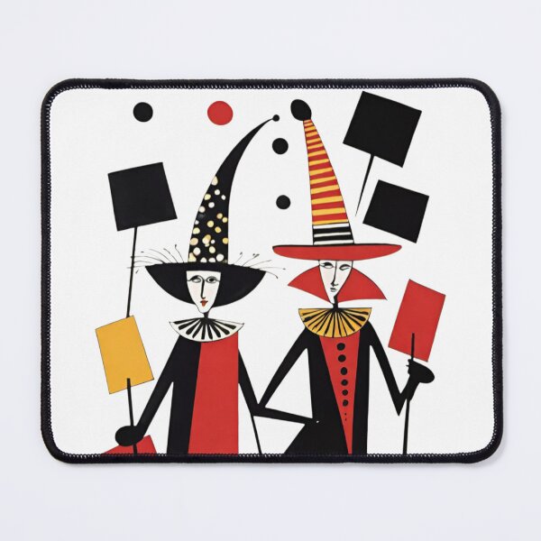 Item preview, Bold Abstract Geometric Carnival Clowns – Modern Art Illustration designed and sold by AlxVel.