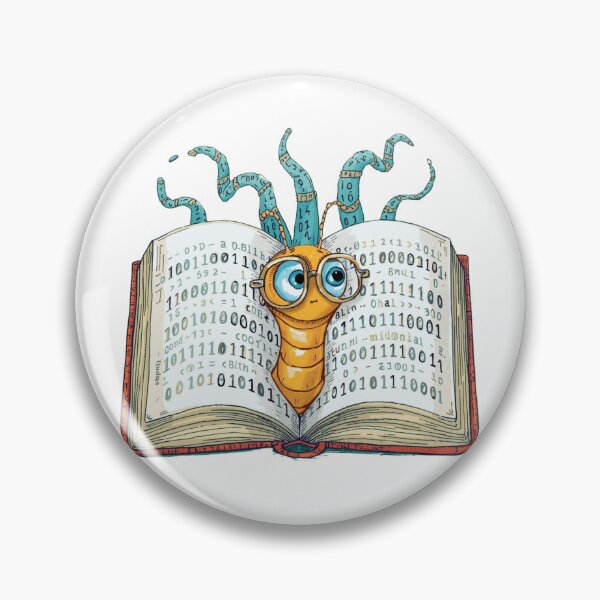 Item preview, Bookworm Binary: Pages in 01 Code designed and sold by RDproject.