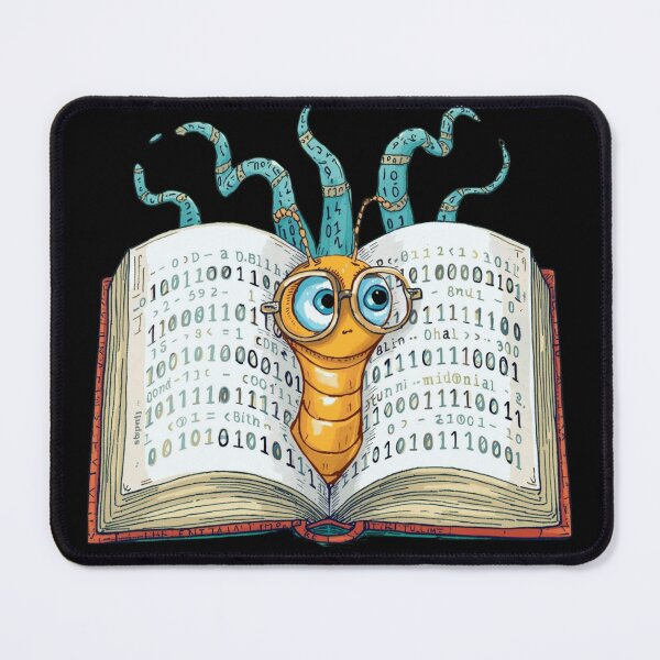 Item preview, Bookworm Binary: Pages in 01 Code designed and sold by RDproject.