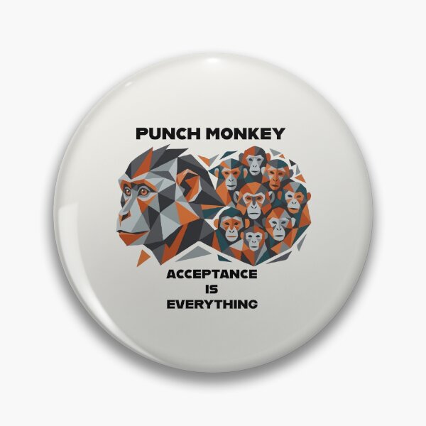 Item preview, Punch Monkey Acceptance is Everything Geometric Mosaic Emblem designed and sold by Custom Crest.