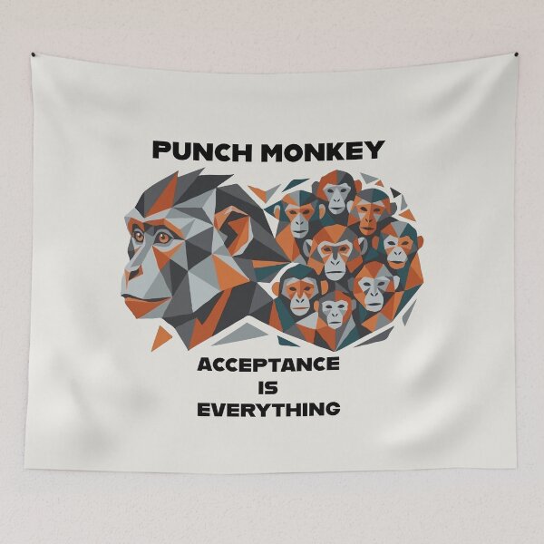 Item preview, Punch Monkey Acceptance is Everything Geometric Mosaic Emblem designed and sold by Custom Crest.