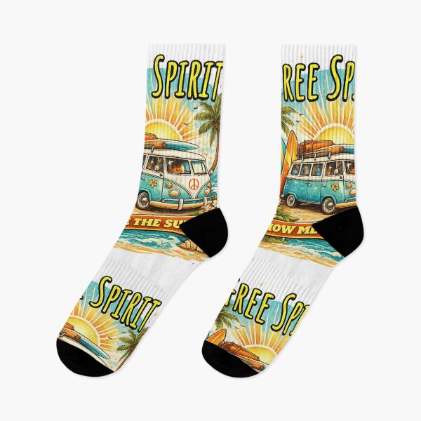 Item preview, Free Spirit – Show Me The Sunny - Retro Van Life Surf Design designed and sold by Yesmalady.