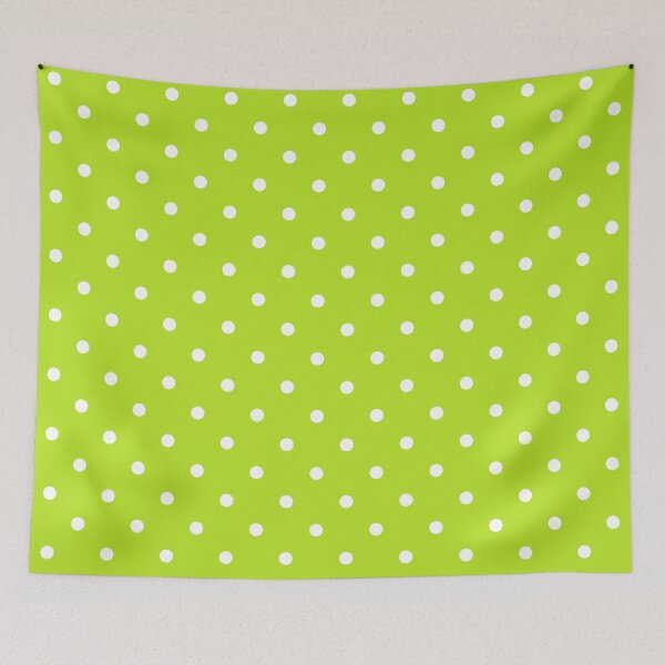 Item preview, Neon Lime Green and White Polka dots  designed and sold by POLKAIWERX.