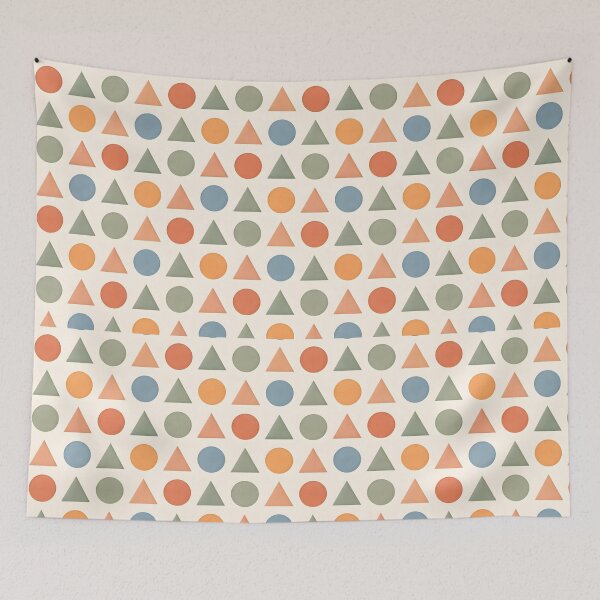 Item preview, Scandinavian Geometric Circle and Triangle Pattern – Minimalist Nordic Design designed and sold by Lumora Realm.