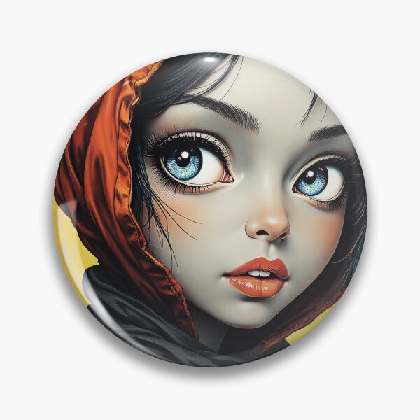 Item preview,  Retro Beautiful Big Eyed Girl 2 designed and sold by Huskyyy Designs.
