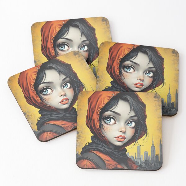 Item preview,  Retro Beautiful Big Eyed Girl 2 designed and sold by Huskyyy Designs.