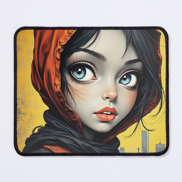 Item preview, Retro Beautiful Big Eyed Girl 2 designed and sold by Huskyyy Designs.