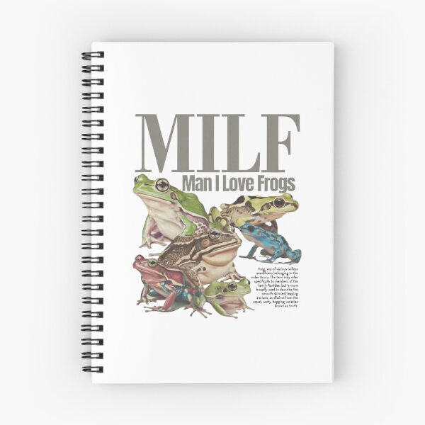 Item preview, MILF Man I Love Frogs — Vintage Scientific Frog Illustration & Funny Quote designed and sold by Colorful-Garden.