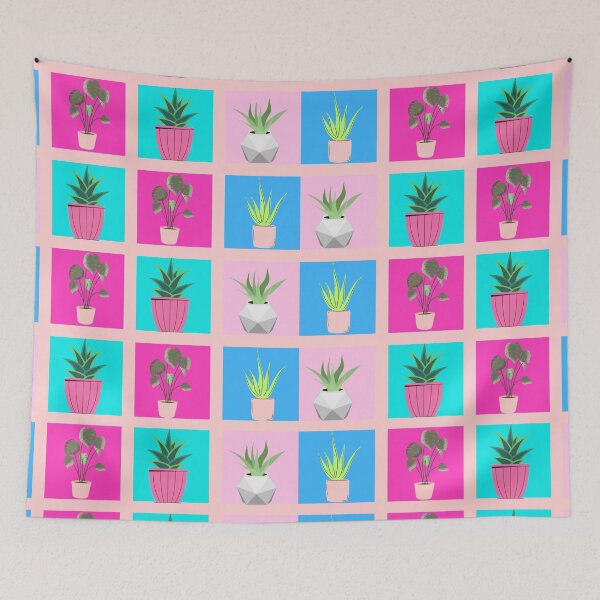 Item preview, Crazy Plant Lady Pattern in Baby Peach  designed and sold by Ink & Print Store .