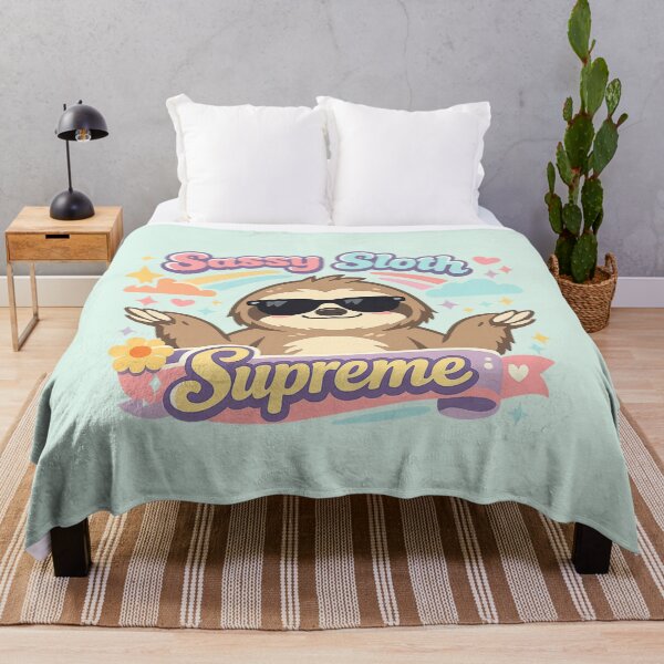 Item preview, Sassy Sloth Supreme - Funny Lazy Sloth Cartoon with Sunglasses | Cute Sarcastic Animal Sticker designed and sold by PopCulturePixel.