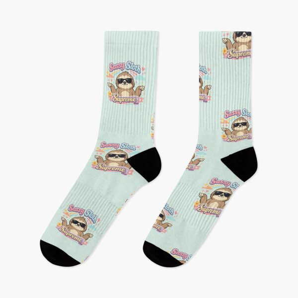 Item preview, Sassy Sloth Supreme - Funny Lazy Sloth Cartoon with Sunglasses | Cute Sarcastic Animal Sticker designed and sold by PopCulturePixel.