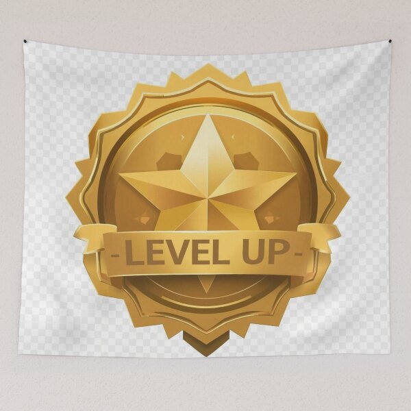 Item preview, Level Up Achievement Sticker - Gaming Badge designed and sold by NeonNerd Studio.