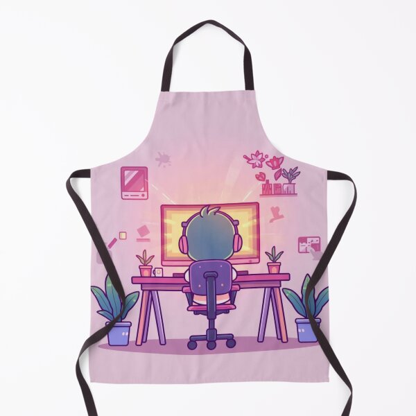 Item preview, Cozy Gaming Setup Sticker - Lo-fi Gamer Aesthetic designed and sold by NeonNerd Studio.