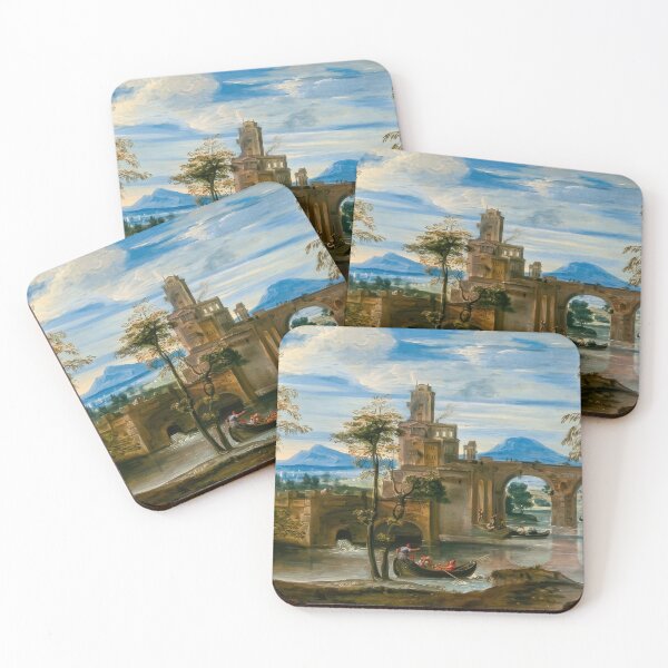 Item preview, Roman Landscape Annibale Carracci Classical Italian Baroque Painting designed and sold by TheSoulOfArt.