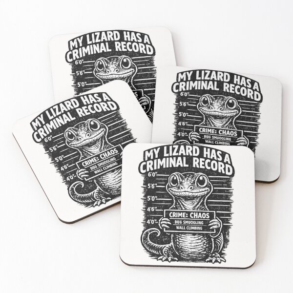 Item preview, Funny Lizard Mugshot – Criminal Record Reptile Humor designed and sold by Pawsome Quotes.