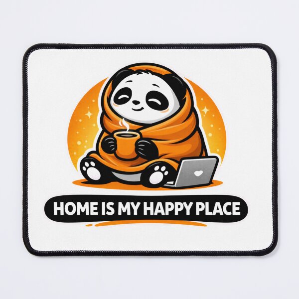 Item preview, Panda "Mi hogar es mi lugar feliz" – Pegatina de meme de introvertido acogedor designed and sold by snaperos.