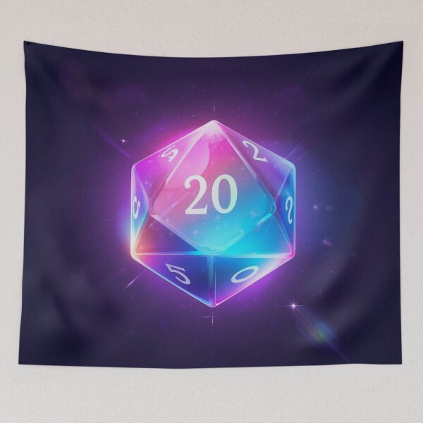 Item preview, Critical Hit D20 Sticker - Natural 20 Dice designed and sold by NeonNerd Studio.