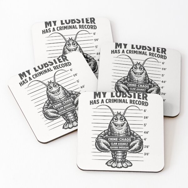 Item preview, Funny Lobster Mugshot – Criminal Record Seafood Humor designed and sold by Pawsome Quotes.