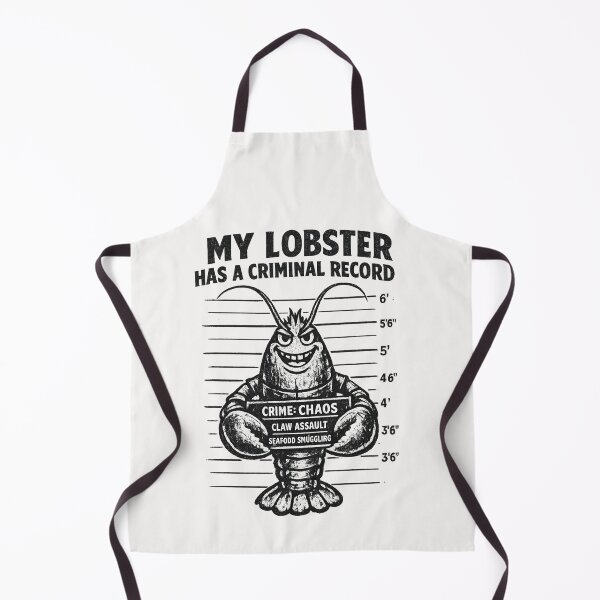 Item preview, Funny Lobster Mugshot – Criminal Record Seafood Humor designed and sold by Pawsome Quotes.