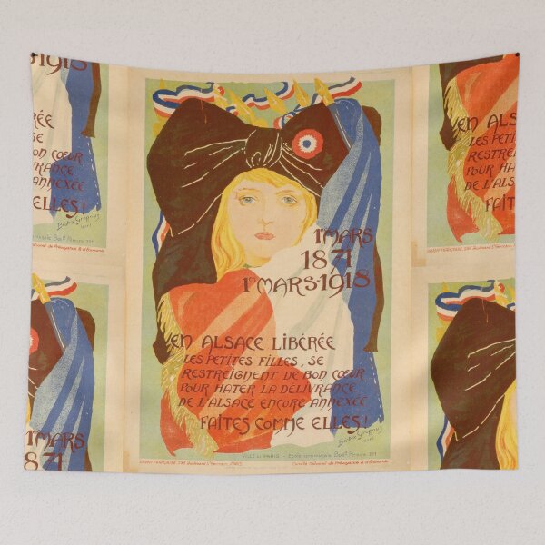 Item preview, Vintage Alsace French Poster | Nationalism & Cultural Identity Art | Beatrix Grognuz 1918 | Art Nouveau Home Decor designed and sold by artofuniverse.
