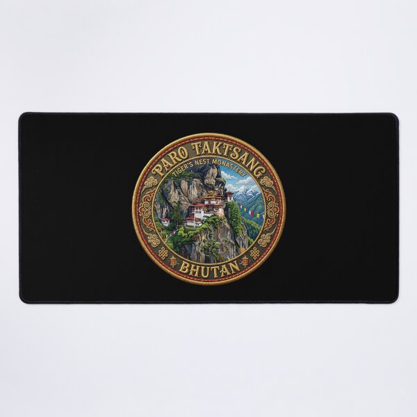 Item preview, Paro Taktsang, Bhutan – Monastery & Prayer Flags designed and sold by Girih.