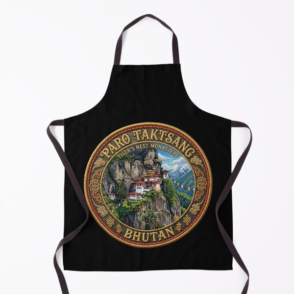 Item preview, Paro Taktsang, Bhutan – Monastery & Prayer Flags designed and sold by Girih.