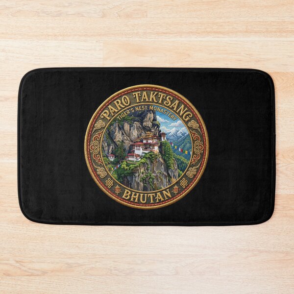 Item preview, Paro Taktsang, Bhutan – Monastery & Prayer Flags designed and sold by Girih.