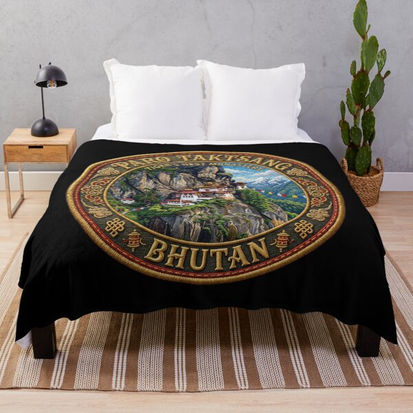Item preview, Paro Taktsang, Bhutan – Monastery & Prayer Flags designed and sold by Girih.